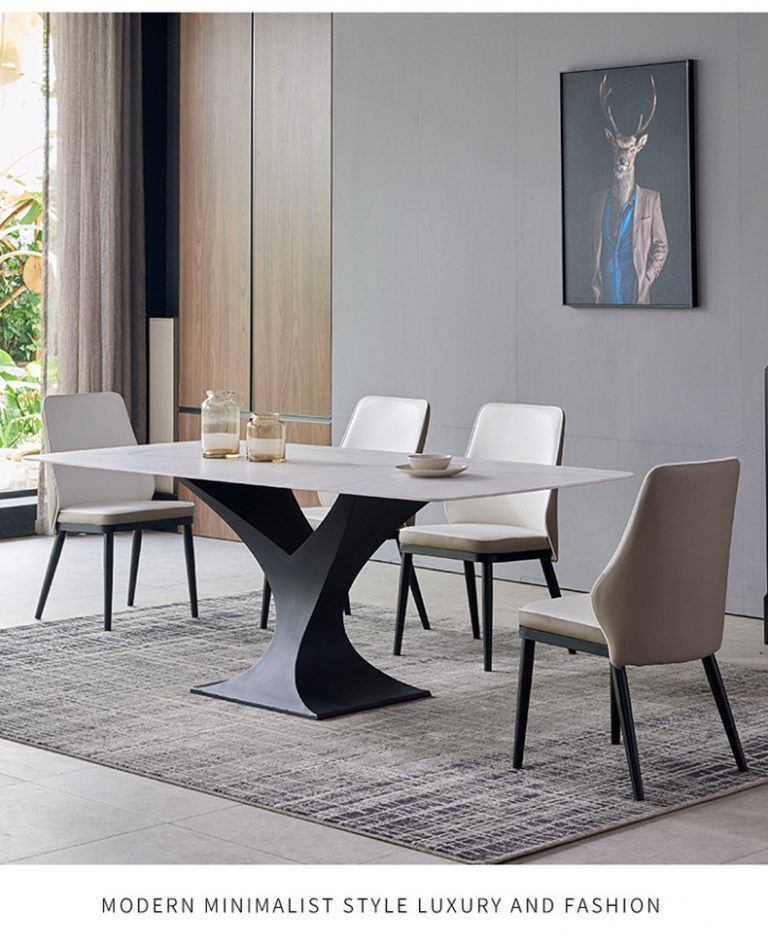 Italian new concept simple and light luxury ceramic dining table ...